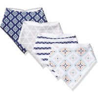 嬰兒純棉口水肩四件裝-- 格仔